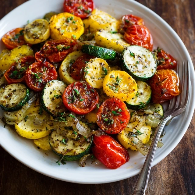 Roasted Summer Veggies – Zucchini, Squash And Tomatoes
