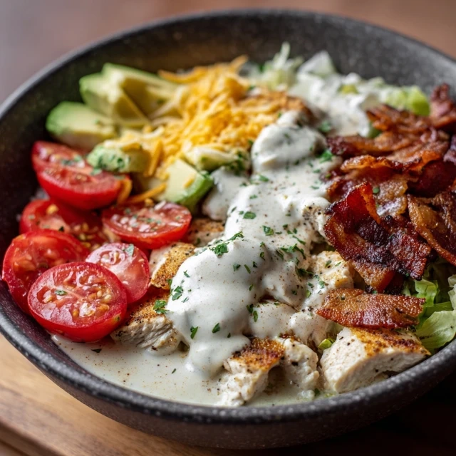 Low-Carb Chicken Bacon Ranch Keto Bowl