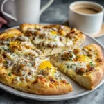 Biscuits and Sausage Gravy Breakfast Pizza