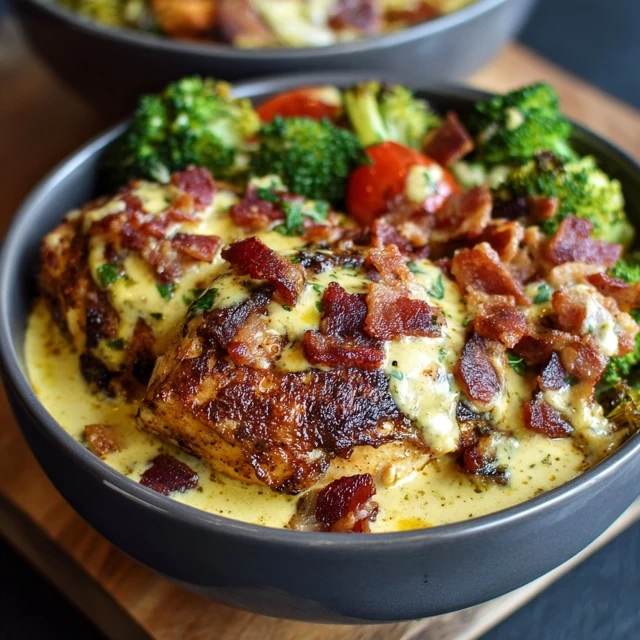 Low-Carb Chicken Bacon Ranch Keto Bowl