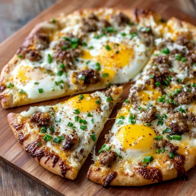 Biscuits and Sausage Gravy Breakfast Pizza