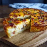 Bacon and Cheddar Hash Brown Quiche