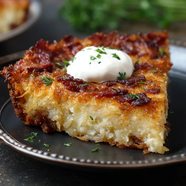 Bacon and Cheddar Hash Brown Quiche